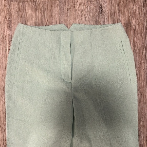 DKNY Green And White Gingham  High Waisted Pants - Picture 3 of 12